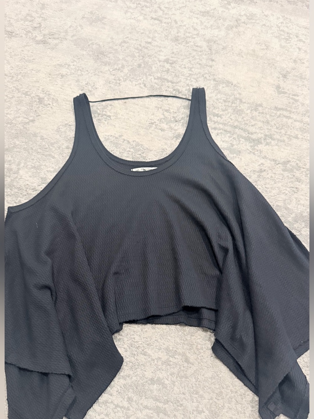 Free People Black Women's Cropped Swing Tank Top